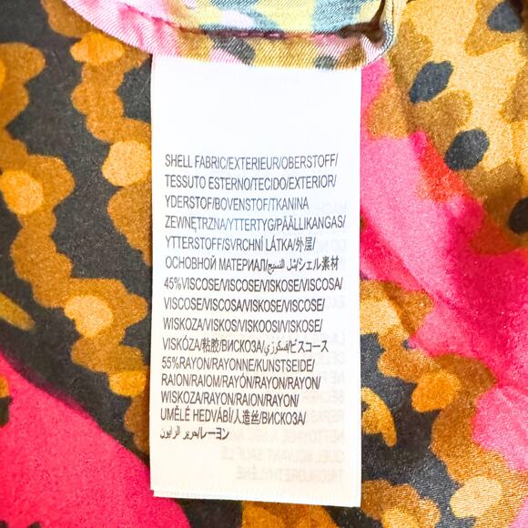 Farm Rio Midi Skirt M | Bold Crocodile Print in Hot Pink & Gold - Picture 9 of 11